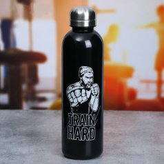 Бутылка для воды "Train hard" 