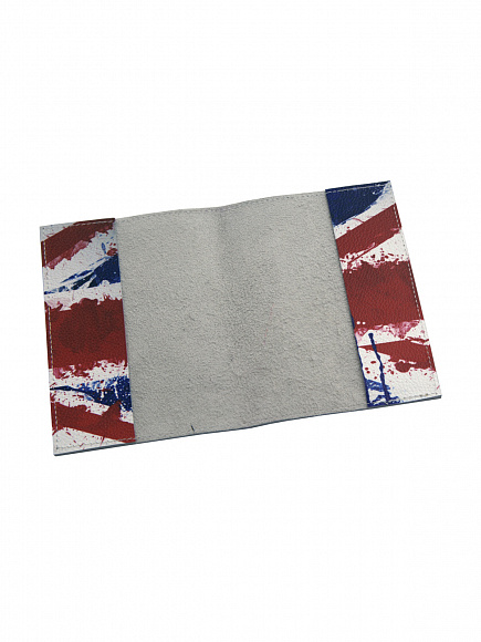 Обложка паспорт кожа "Британский флаг"