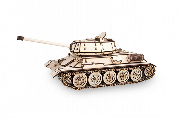 Модель коллекционная из древесины "Танк Т-34"