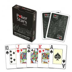 Карты 100% пластик Copag "PokerStars" черные
