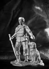 Оловянный солдатик "Вежливые люди: Минер с собакой ВС РФ"