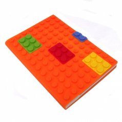 Блокнот "Лего" большой, оранжевый