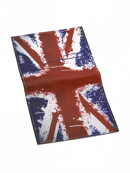 Обложка автодокументы кожа "Британский флаг"