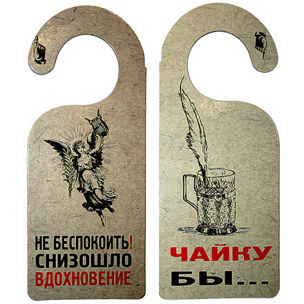 Табличка дверь "Снизошло вдохновение"