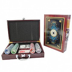 Набор для покера 200 11,5гр в дер. кейсе c номиналом