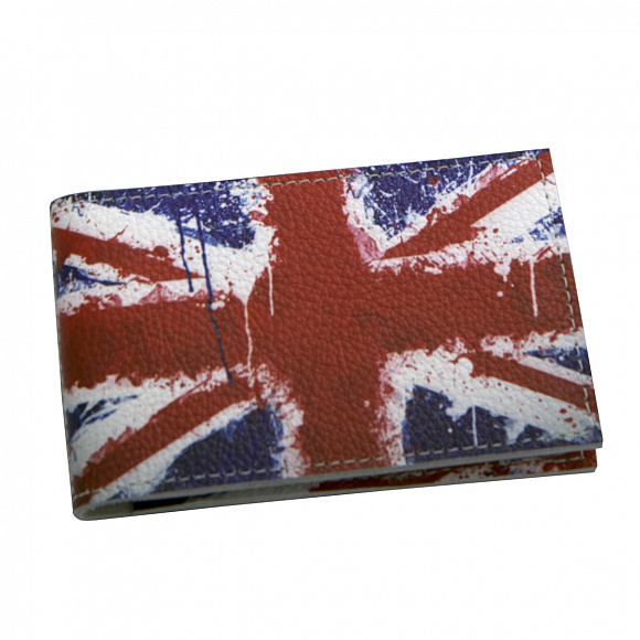 Визитница кожа "Британский флаг"