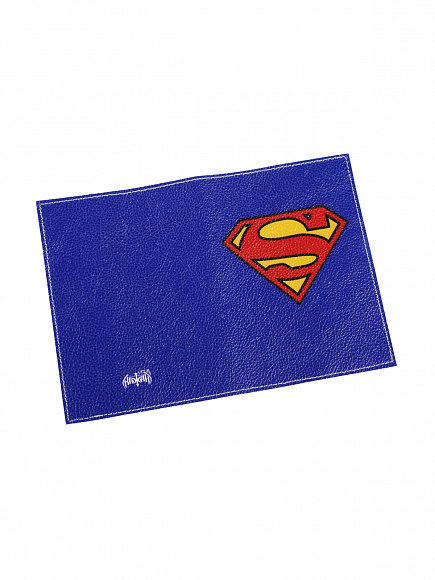 Обложка паспорт кожа "Супермен"