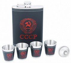 Набор фляга+4 стопки "СССР"
