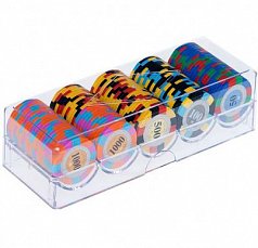 Фишки для покера 14гр 100шт TriColor