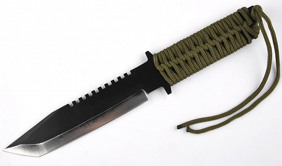 Нож для выживания "Аллигатор" (паракорд, чехол)
