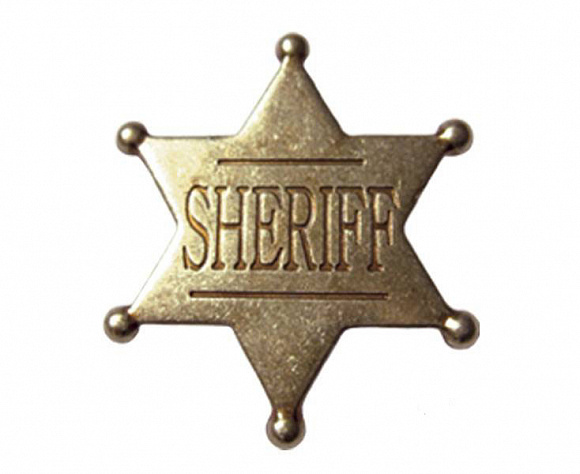 Значок шерифа шестиконечный
