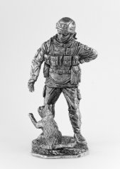 Оловянный солдатик "Вежливые люди: Вежливый с котом"