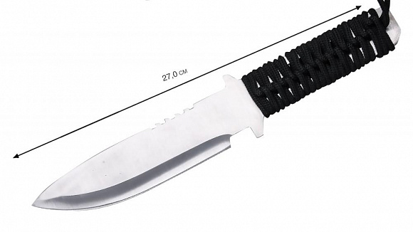 Походный нож для выживания (паракорд, чехол)