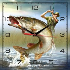 Часы настенные "Рыбалка"