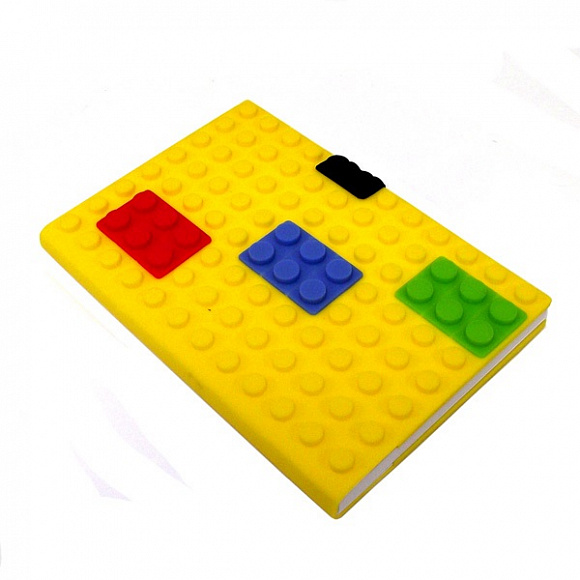 Блокнот "Лего" большой, желтый