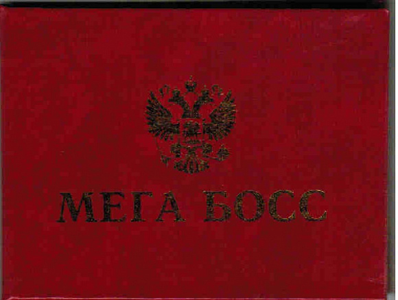Удостоверение "Мега Босс"